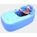 Bathtubs Freestanding Adult Folding Free Inflatable Bucket Household Fill Children's Plastic (Color : Blue Foot Pump) - B07H7KDB62